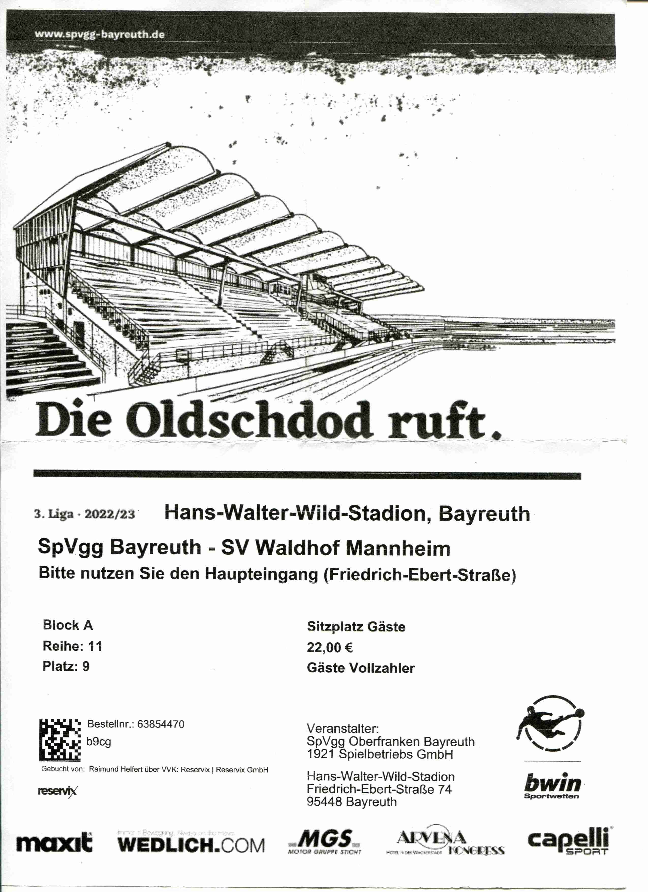 Eintrittskarte 26.Spieltag 2022-2023 SpVgg Bayreuth SVW.jpg