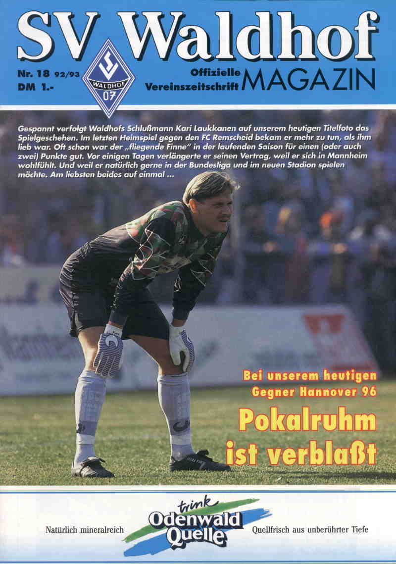 Magazin 36Sp Waldhof Mannheim Hannover 96 92 93.jpg