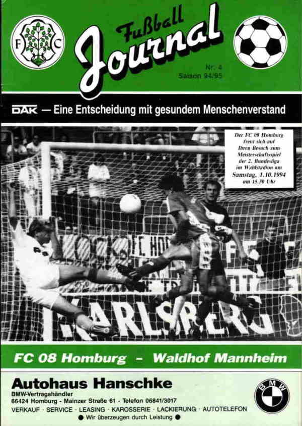 Magazin 7.Spieltag 1994-1995 FC 08 Homburg SVW.jpg