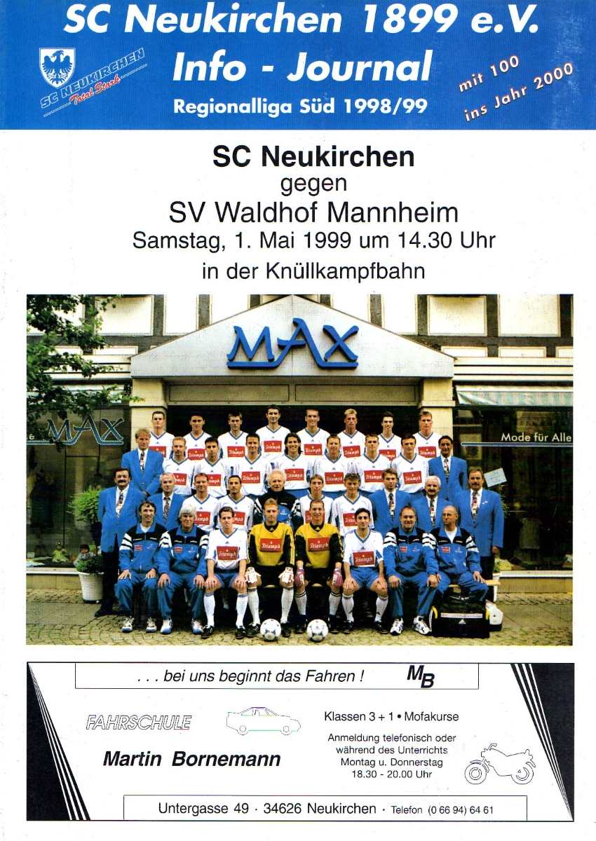 Magazin 29.Spieltag SC Neukirchen SVW 1 Mai 1999.jpg