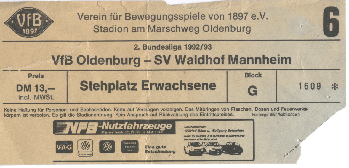 VfB Oldenburg - SVW, 2. BL, 1992-1993, 2-2.JPG