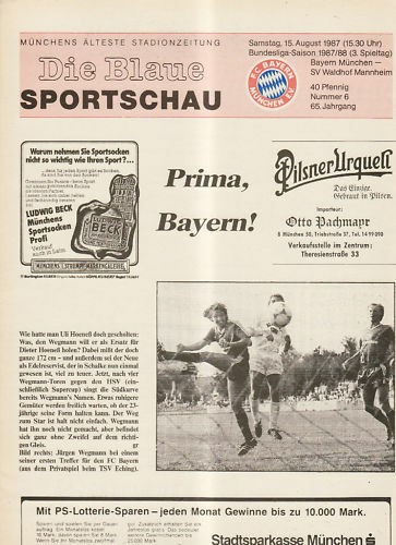 Magazin 3.Spieltag 1987-1988 FC Bayern München SVW Die Blaue.jpg